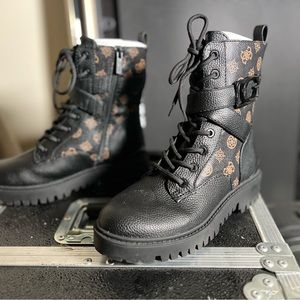 Guess Black Combat Boots New